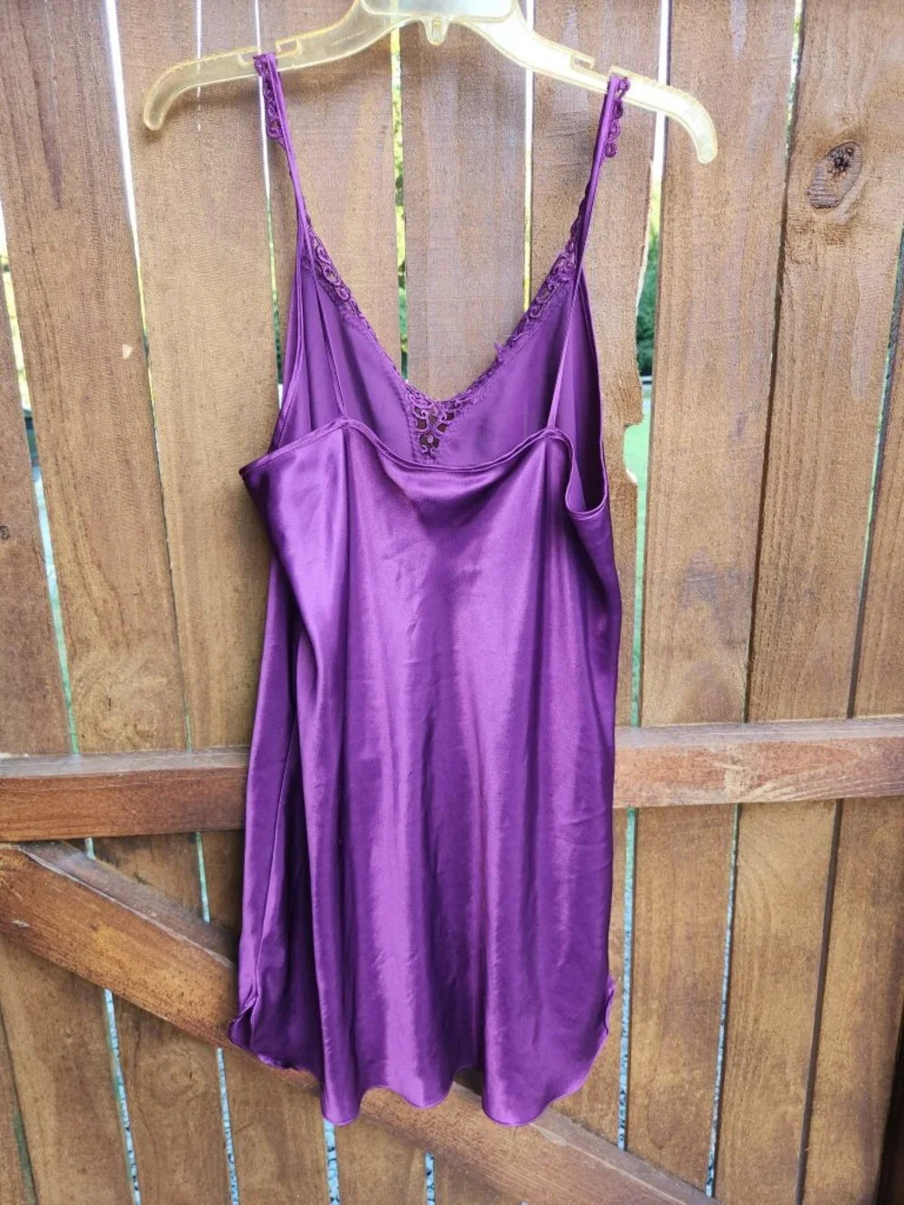 Large Women's Purple Nightie Lingerie Sleepwear SEXY Chemise Silky